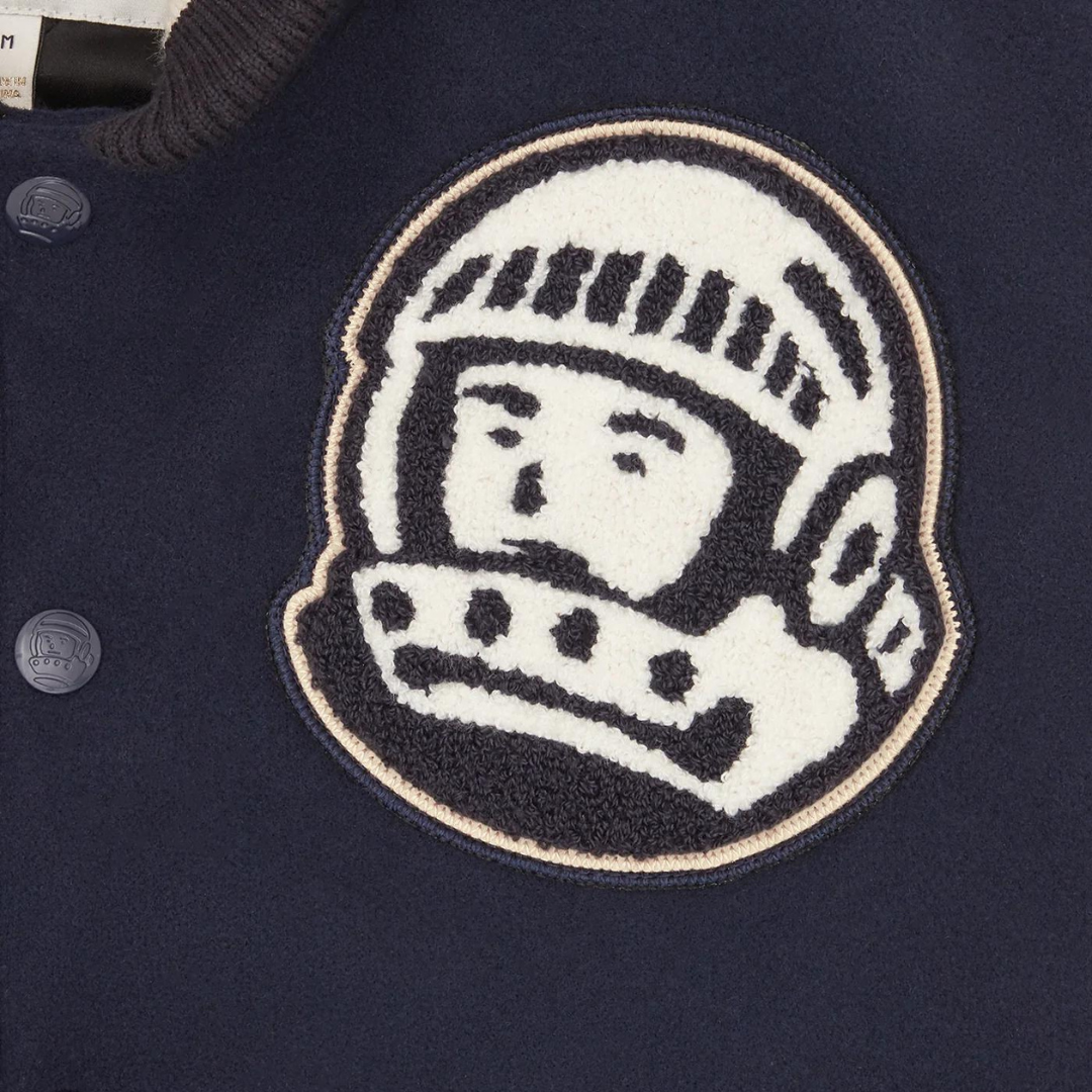 Billionaire Boys Club Arch Logo Varsity Jacket in Navy