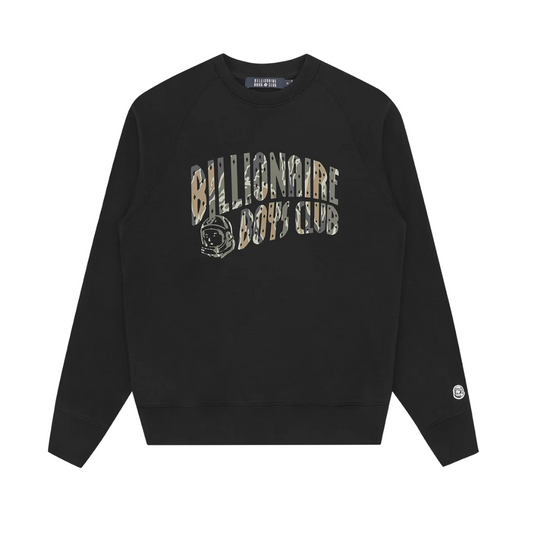 Billionaire Boys Club Camo Arch Logo Sweatshirt in Black