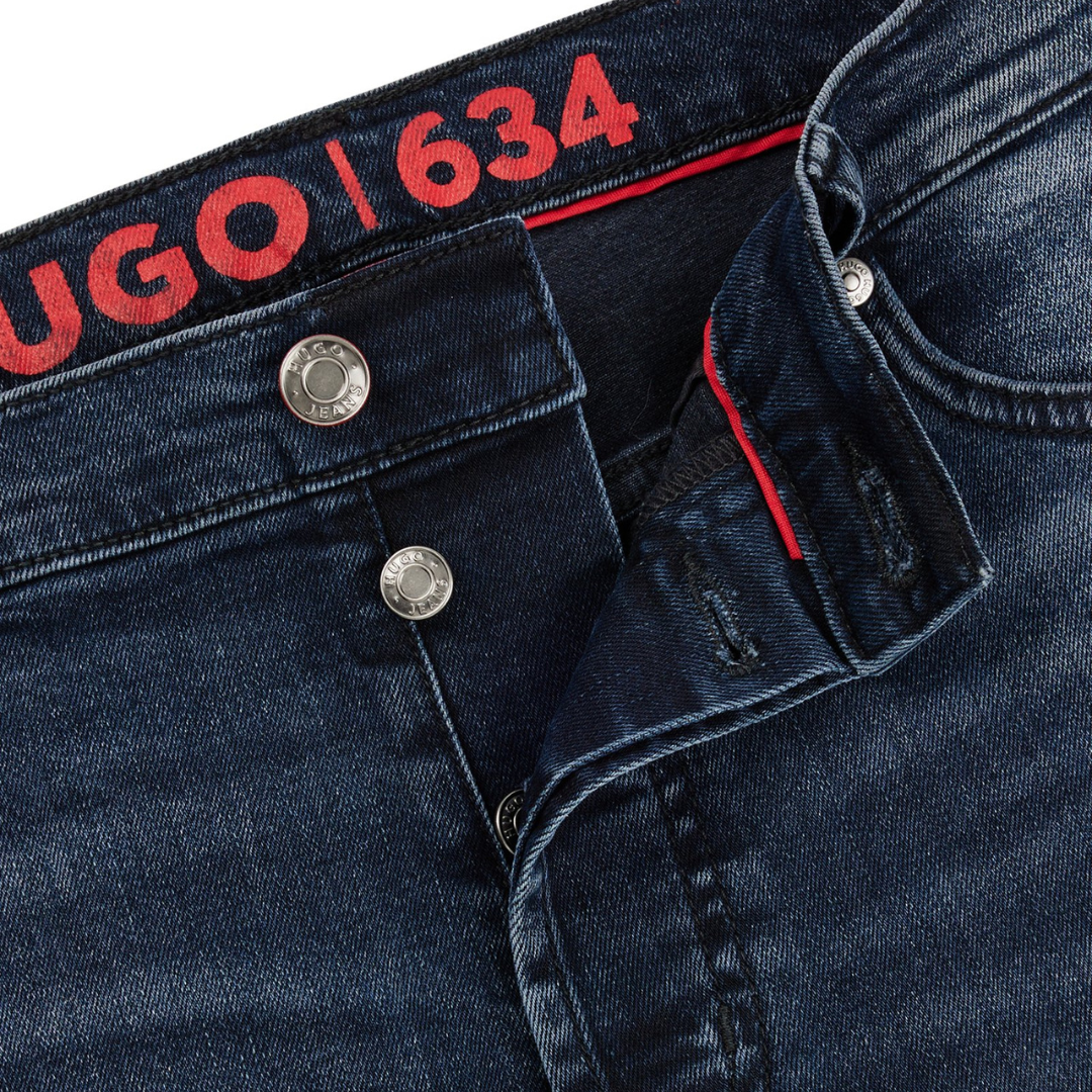 HUGO 634 Tapered Fit Jeans in Blue